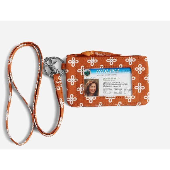 NWT Vera Bradley NCAA University of Texas Longhorns Collegiate Zip ID Lanyard - Picture 2 of 2